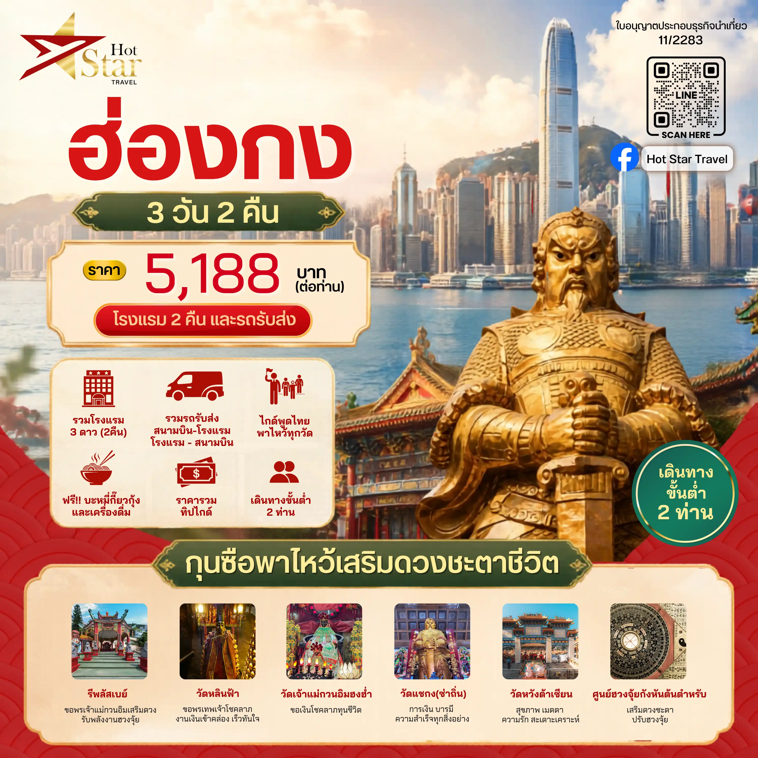 กุนซือพาไหว้เสริมดวงชะตาชีวิต (เดินทาง 2 ท่าน)